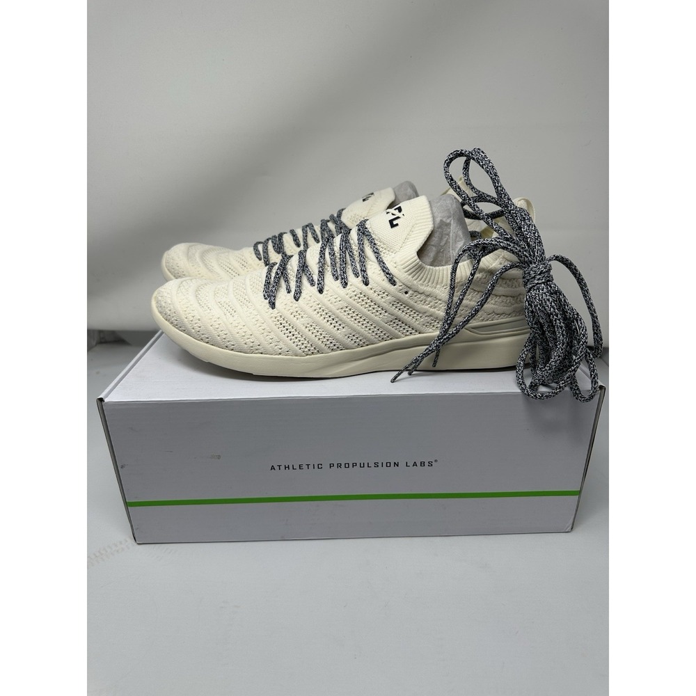 Mens APL Athletic Propulsion Labs 13 Pristine White Midnight Techloom Wave